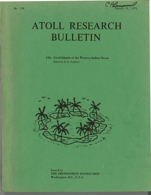 ATOLL RESEARCH BULLETIN - Smithsonian Institution