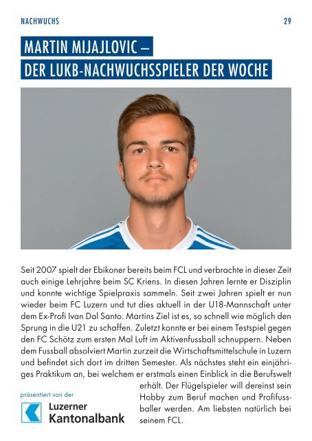 FC LUZERN MATCHZYTIG N°14 (RSL 27)