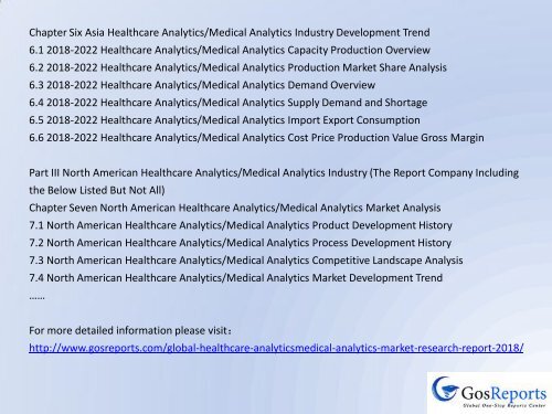 Healthcare Analytics Medical Analytics Market Global Industry, 2013-2022