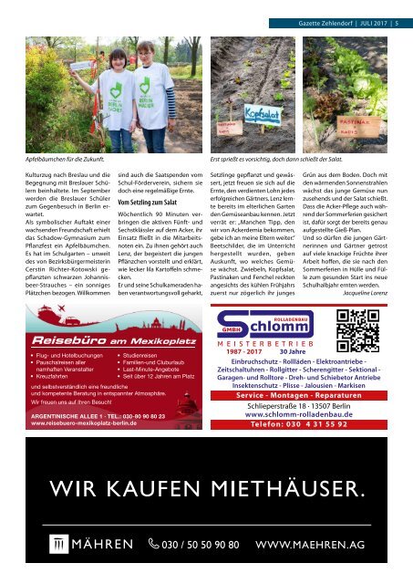Gazette Zehlendorf Nr. 7/2017
