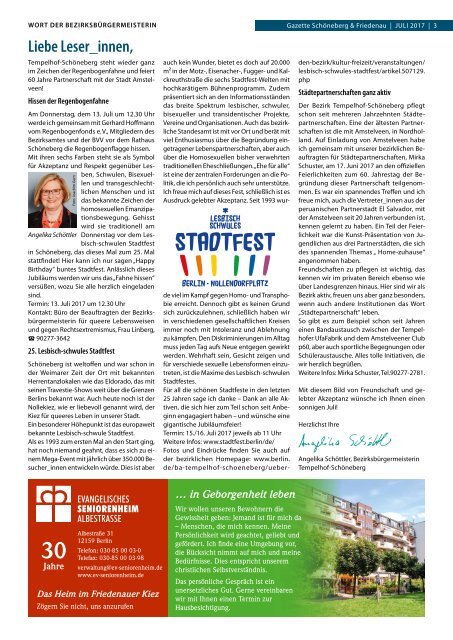 Gazette Schöneberg & Friedenau Nr. 7/2017