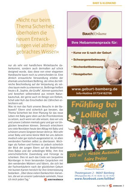 Bambolino - Das Familienmagazin für Bamberg Stadt und Landkreis