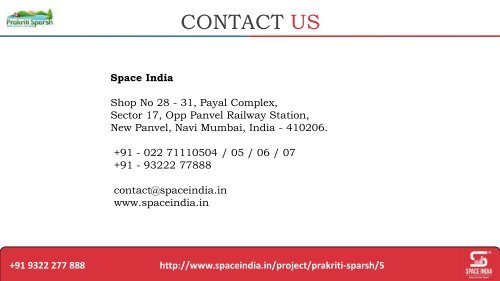 Online Prakriti Sparsh Panvel Flats  - Space India
