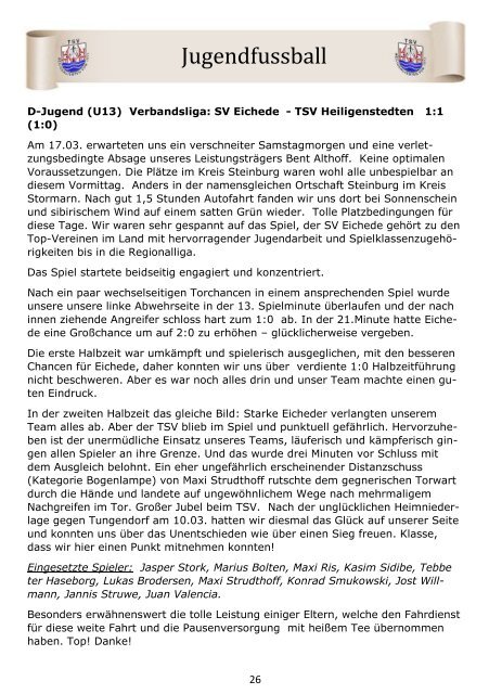 2018_03_28 (Ausgabe 13) Juliankadammreport Nachholspiel gg. TS Schenefeld