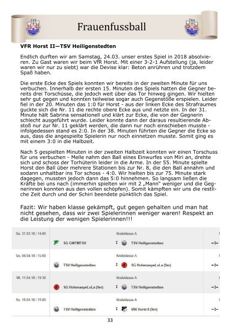 2018_03_28 (Ausgabe 13) Juliankadammreport Nachholspiel gg. TS Schenefeld