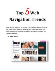 Top 5 Web Navigation Trends 