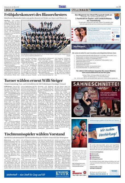 Wochen-Kurier 13/2018 - Lokalzeitung für Weiterstadt und Büttelborn