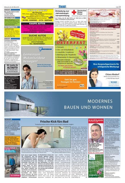 Wochen-Kurier 13/2018 - Lokalzeitung für Weiterstadt und Büttelborn