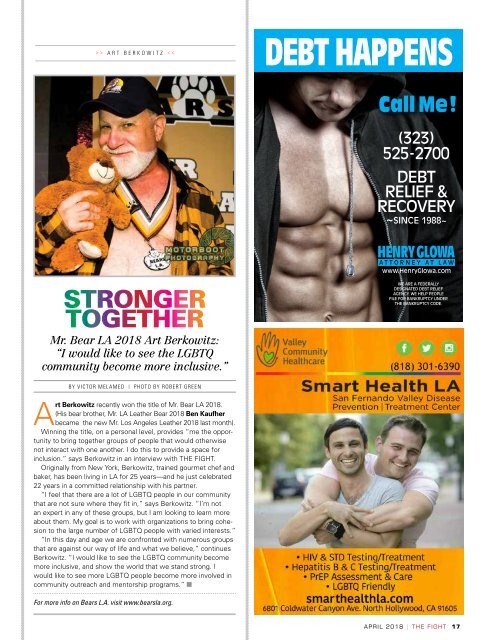 THE FIGHT SOCAL'S LGBTQ MONTHLY MAGAZINE APRIL 2018