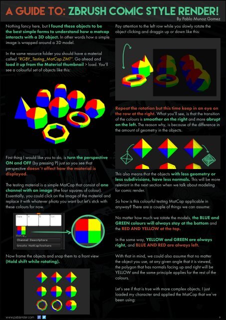 Comic Style Render A guide to: Zbrush