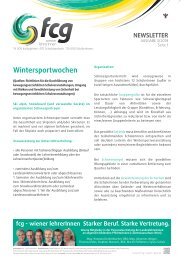 fcg wiener lehrerInnen newsletter 3 2018 Wintersportwochen