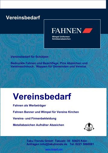 Vereinsbedarf Schützen Vereinsartikel Festbedarf