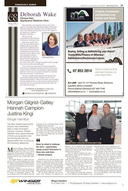 Waikato Business News March/April 2018