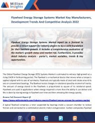 Flywheel Energy Storage Systems Market Key Manufacturers, Development Trends And Competitive Analysis 2022