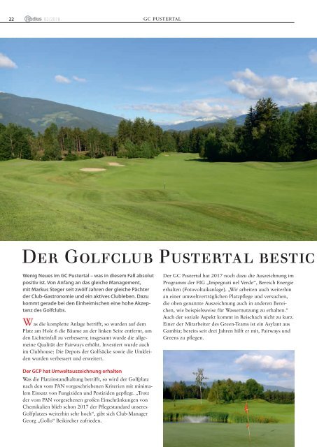 Golf in Südtirol 2018