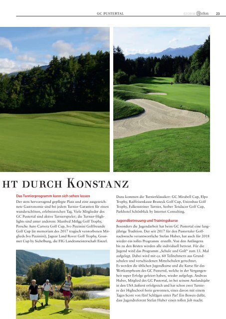 Golf in Südtirol 2018