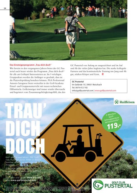 Golf in Südtirol 2018