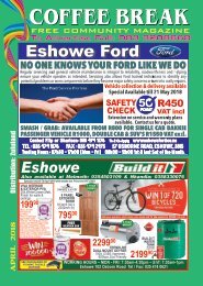 Coffee Break Magazine, April 2018 Edition, Eshowe, Kwa-Zulu Natal, South Africa