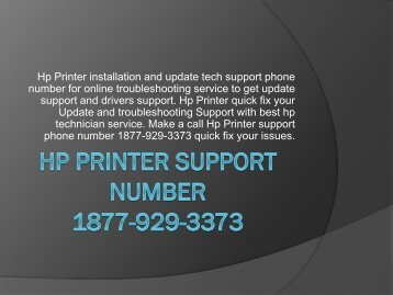 Hp Printer support number