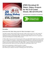 [PDF] Download 20 Makey Makey Projects for the Evil Genius Ebook | READ ONLINE