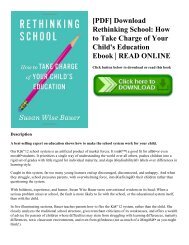[PDF] Download Rethinking School: How to Take Charge of Your Child's Education Ebook | READ ONLINE