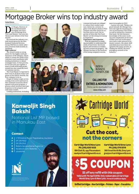 Indian Newslink 1st APRIL 2018 Digital Edition