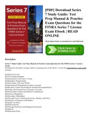 [PDF] Download Series 7 Study Guide: Test Prep Manual & Practice Exam Questions for the FINRA Series 7 License Exam Ebook | READ ONLINE