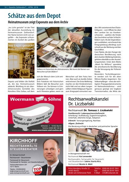 Gazette Zehlendorf Nr. 4/2018