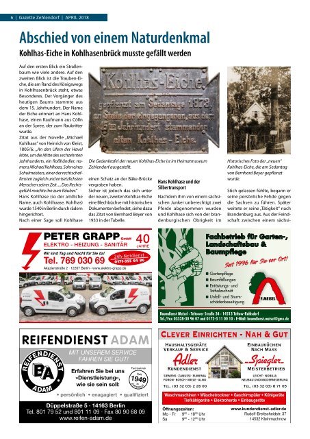 Gazette Zehlendorf Nr. 4/2018