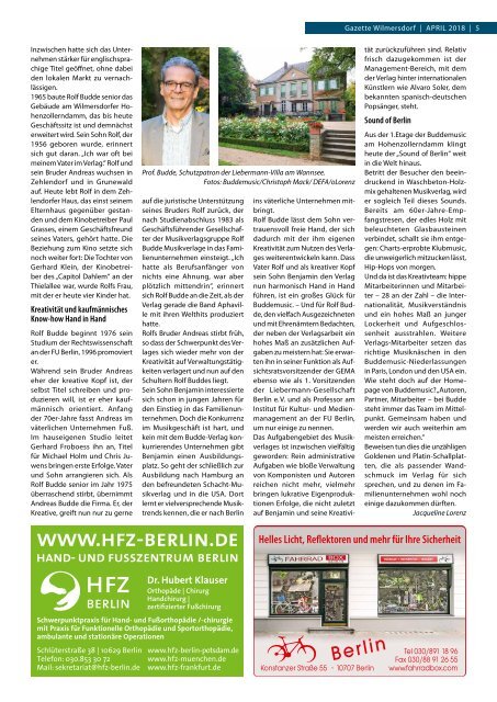 Gazette Wilmersdorf Nr. 4/2018