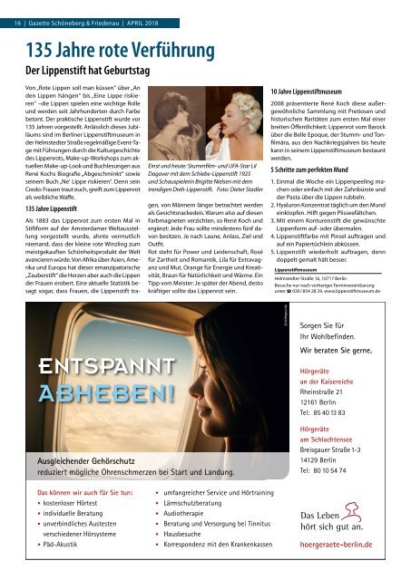 Gazette Schöneberg & Friedenau Nr. 4/2018