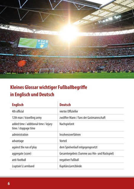 Englische Fußballvokabeln für deutsche Groundhopper