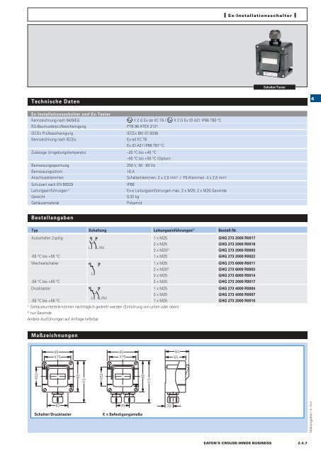 EATON-CROUSE-HINDS_Katalog_Steckvorrichtungen-Installationstechnik-Schalt-und-Steueranlagen_08-2014_DE