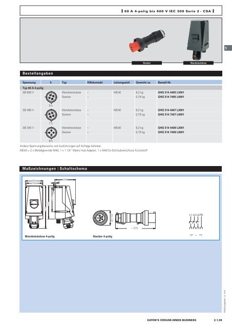 EATON-CROUSE-HINDS_Katalog_Steckvorrichtungen-Installationstechnik-Schalt-und-Steueranlagen_08-2014_DE