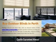 Buy Outdoor Blinds In Perth