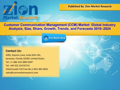 Global Customer Communication Management (CCM) Market, 2016–2024