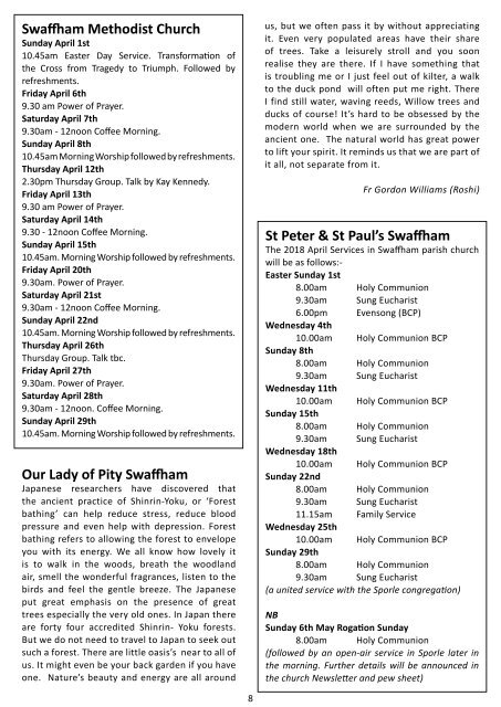 Swaffham Newsletter