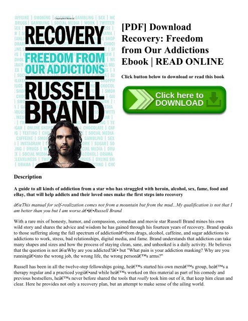 [PDF] Download Recovery: Freedom from Our Addictions Ebook | READ ONLINE