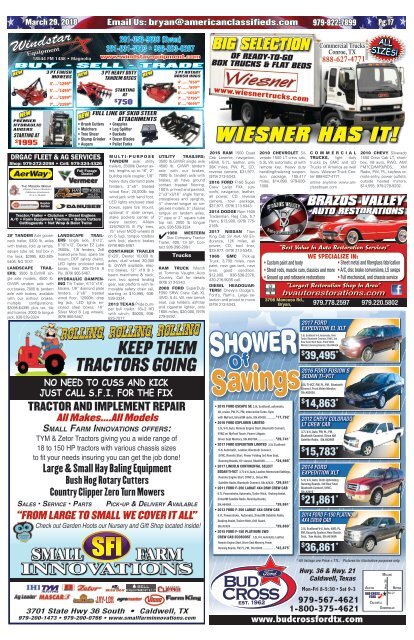 American Classifieds March 29th Edition Bryan/College Station