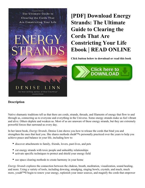 [PDF] Download Energy Strands: The Ultimate Guide to Clearing the Cords That Are Constricting Your Life Ebook | READ ONLINE