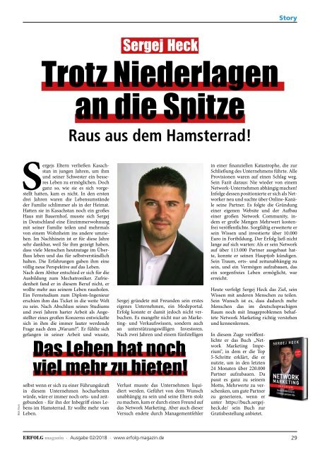 Erfolg Magazin, Ausgabe 2-2018