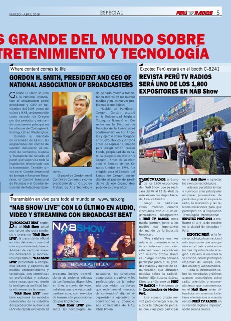 REVISTA PERÚ TV RADIOS MAR - ABR 2018