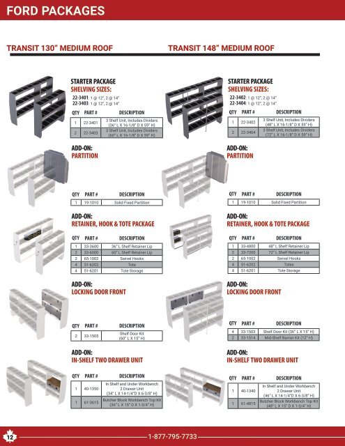 All Make Van Product Guide