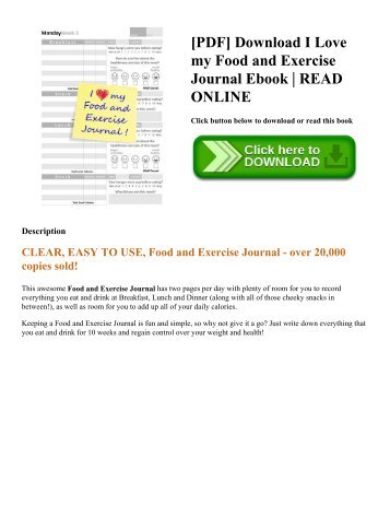 pdf i love my food and exercise journal