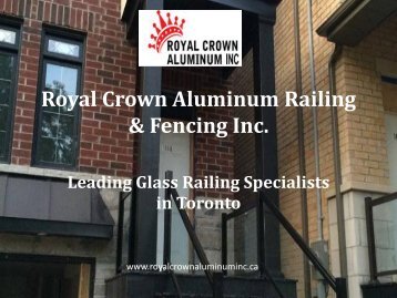 Glass Railing Specialists in Toronto