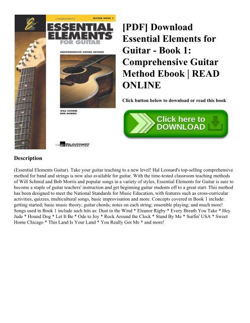 [PDF] Download Essential Elements for Guitar - Book 1: Comprehensive Guitar Method Ebook | READ ONLINE