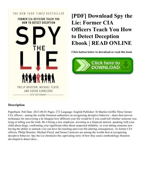 spy the lie by philip houston