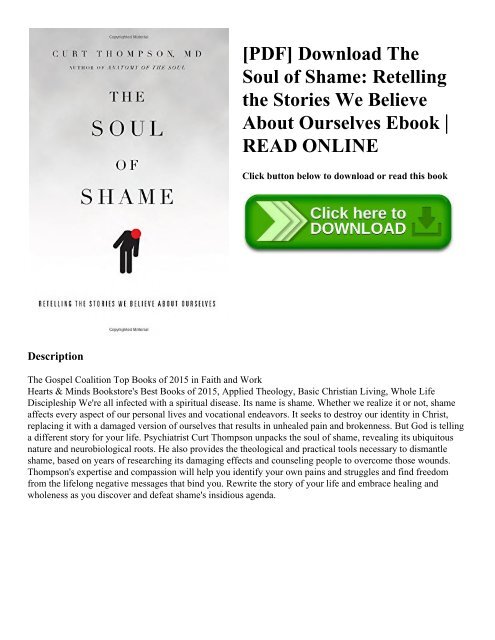 [PDF] Download The Soul of Shame: Retelling the Stories We Believe About Ourselves Ebook | READ ONLINE