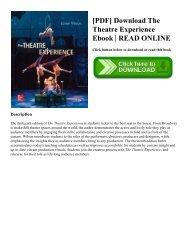 [PDF] Download The Theatre Experience Ebook | READ ONLINE