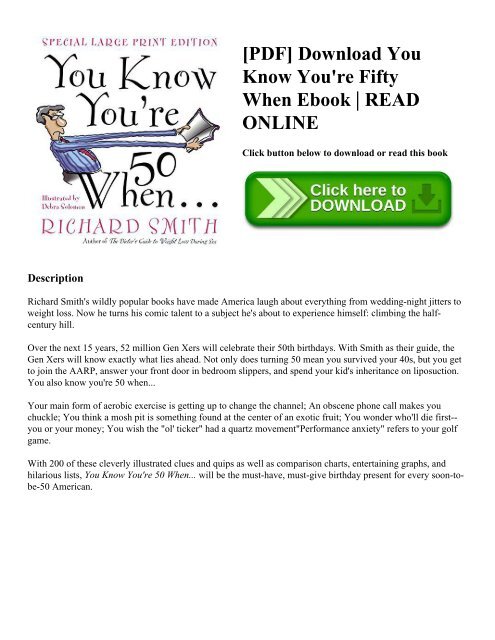 [PDF] Download You Know You're Fifty When Ebook | READ ONLINE